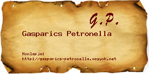 Gasparics Petronella névjegykártya